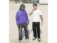 Omie's character, Marty Banks, pictured with Jean Paul (Image via NoPixel Fandom)